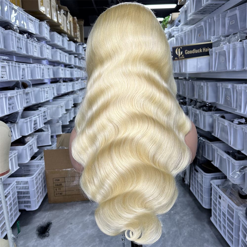 13x4 Transparent full frontal wig body wave 180% density 613 - Goodluck Hair