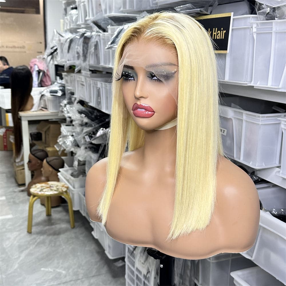 13x4 Transparent full frontal wig deep wave 180% density 613 - Goodluck Hair