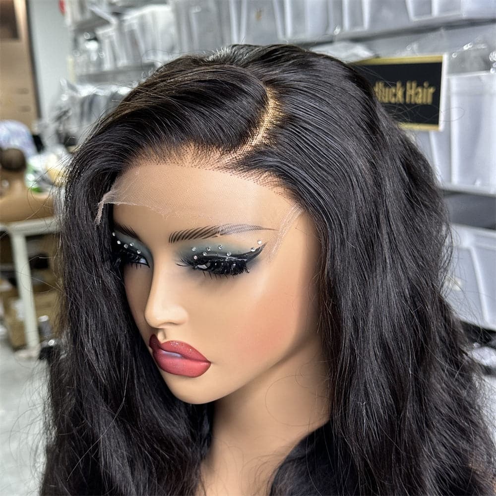 5X5 HD Lace Closure Glueless Wig Body Wave Black Color - Goodluck Hair