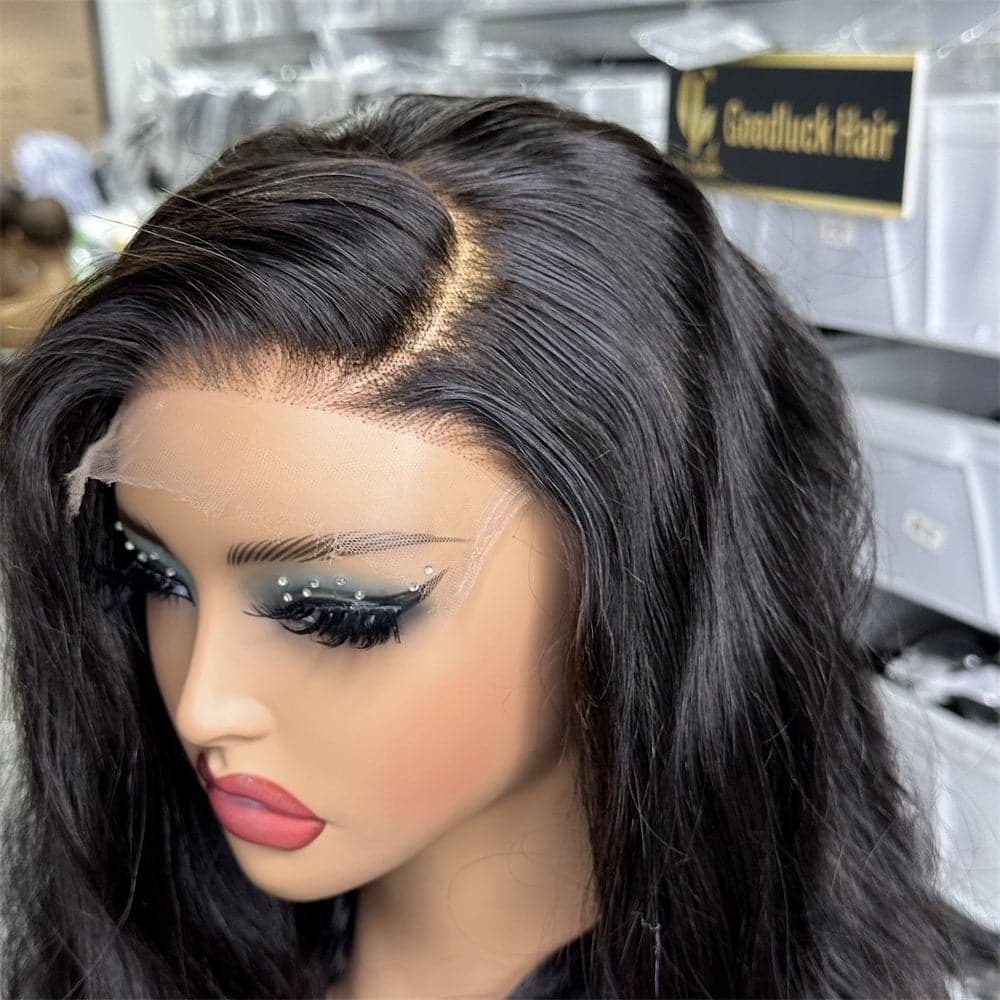 5X5 HD Lace Closure Glueless Wig Straight Black Color - Goodluck Hair