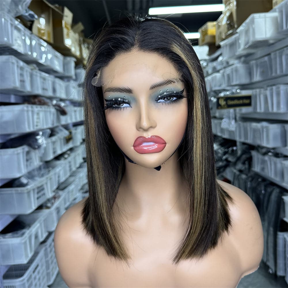 5x5 HD Lace Closure Glueless Wig Highlight Bob Wig - Goodluck Hair
