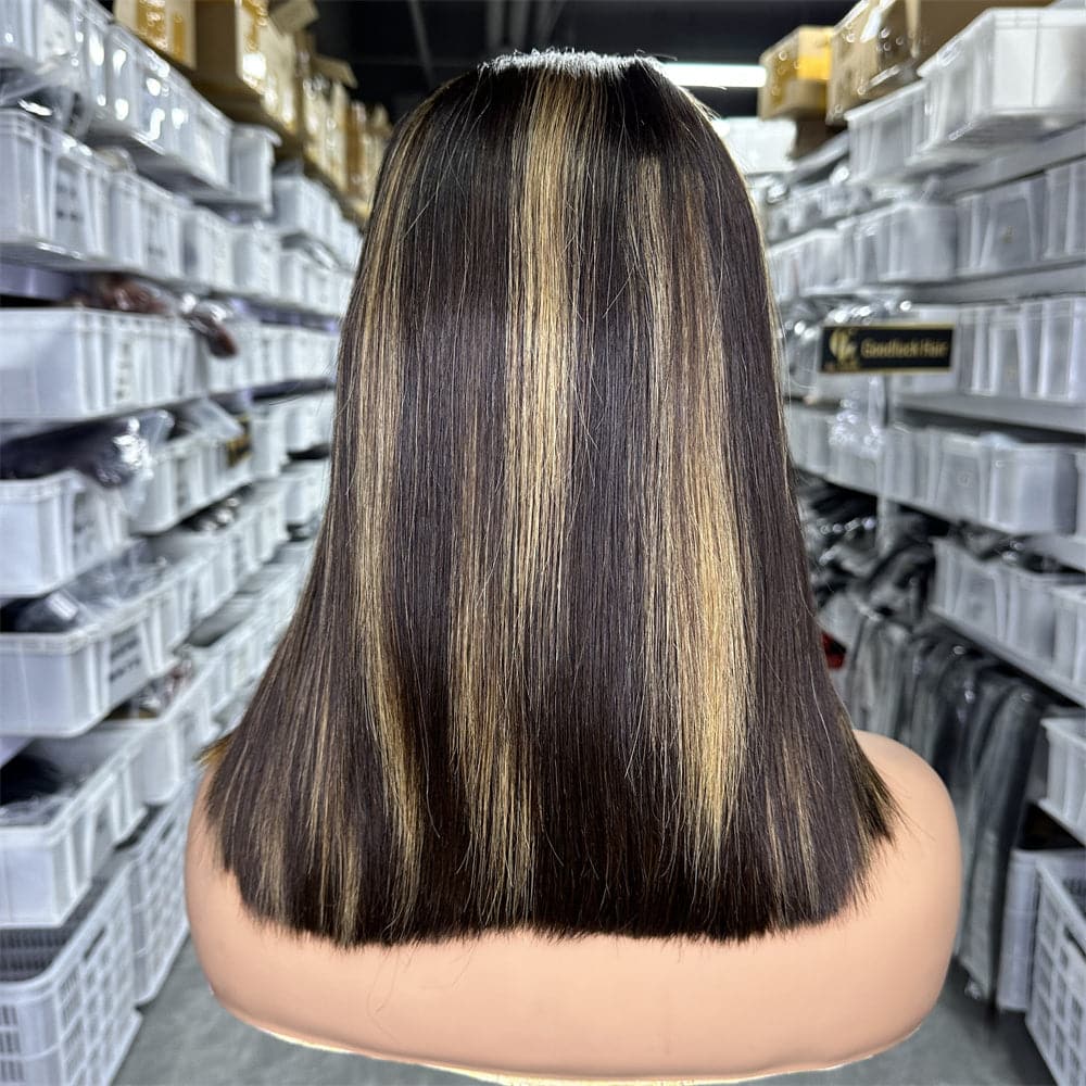 5x5 HD Lace Closure Glueless Wig Highlight Bob Wig - Goodluck Hair