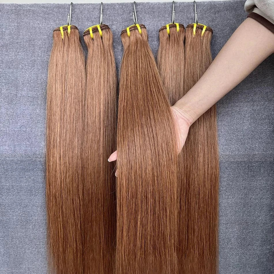 Maki 10A Grade #35 Colored Straight Human Hair Bundles 16-24 Inch 100% Virgin Unprocessed Human Hair Extensions Weave For Women - Goodluck Hair