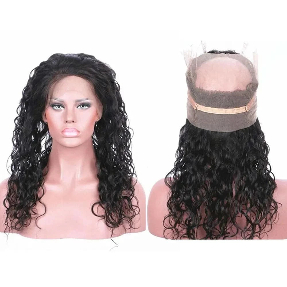Water Wave 360 Lace Frontal Only Newmi Water Wave Human Hair 360 Lace Closure Transparent Lace Pre Plucked Natural Hairline - Goodluck Hair