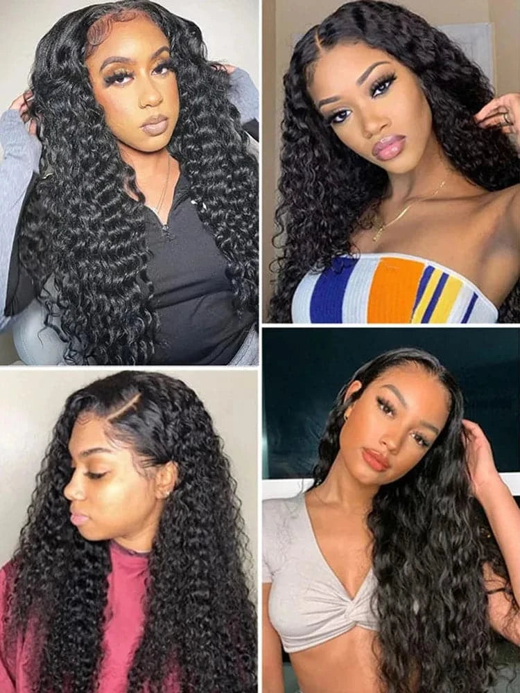 Quality Deep Wave Curly Human Hair Bundles Brazilian Hair
