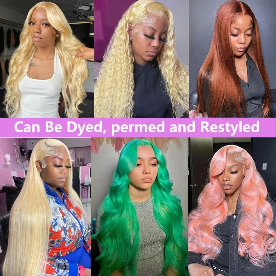 1/3/4 Pcs Straight Human Hair Bundles 613 Blonde Colored 10-30 Inch Brazilian 10A 100% Human Hair Weave Remy Hair Extensions - Goodluck Hair