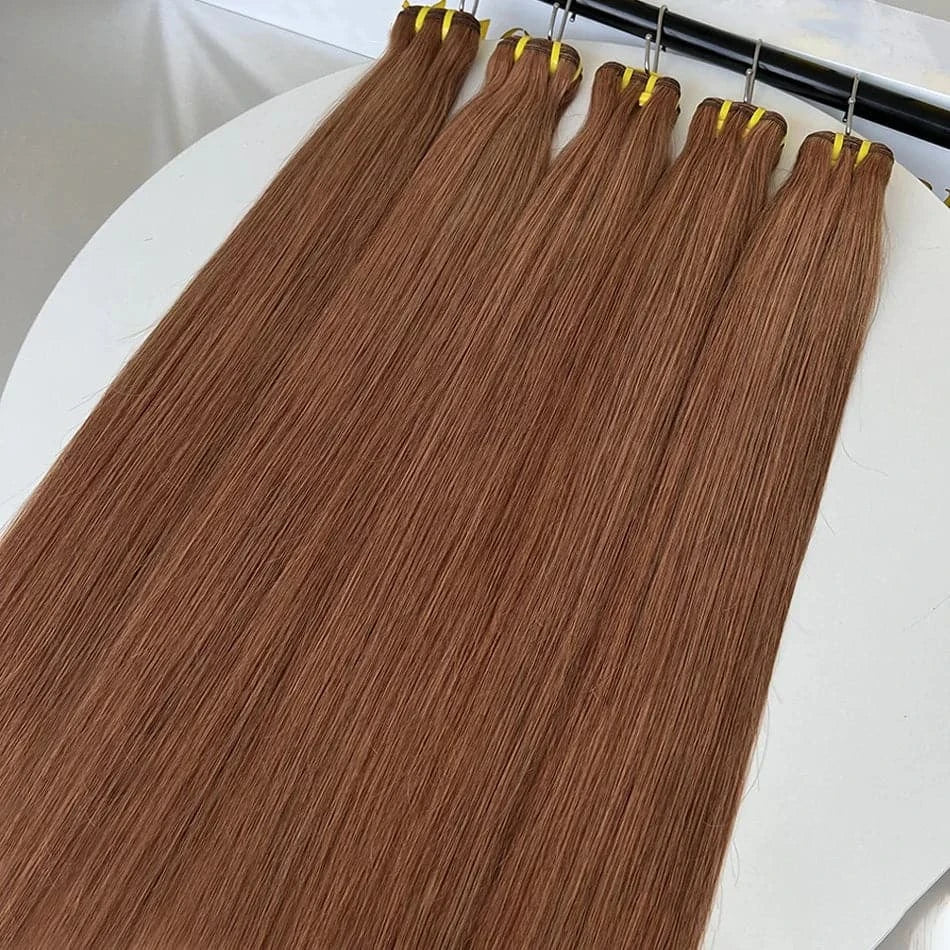 Maki 10A Grade #35 Colored Straight Human Hair Bundles 16-24 Inch 100% Virgin Unprocessed Human Hair Extensions Weave For Women - Goodluck Hair