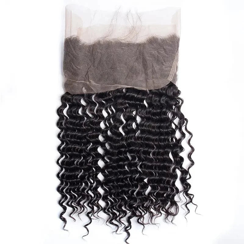 Deep Wave 360 Lace Frontal Only Newmi Deep Wave Human Hair 360 Lace Closure Transparent Lace Pre Plucked Natural Hairline - Goodluck Hair
