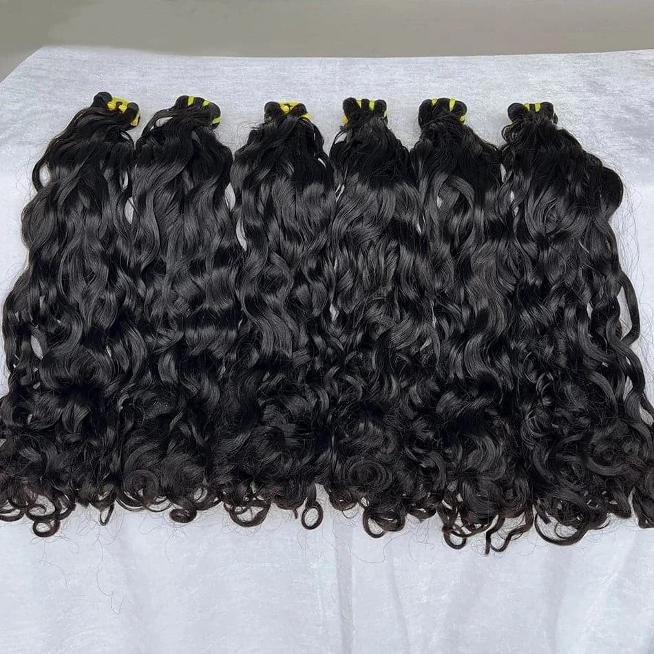 15A Grade Double Drawn Water Wave 100% Human Hair Bundles Extensions - Goodluck Hair