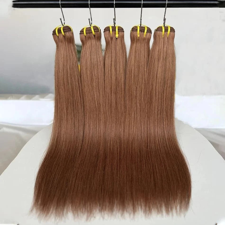 Maki 10A Grade #35 Colored Straight Human Hair Bundles 16-24 Inch 100% Virgin Unprocessed Human Hair Extensions Weave For Women - Goodluck Hair