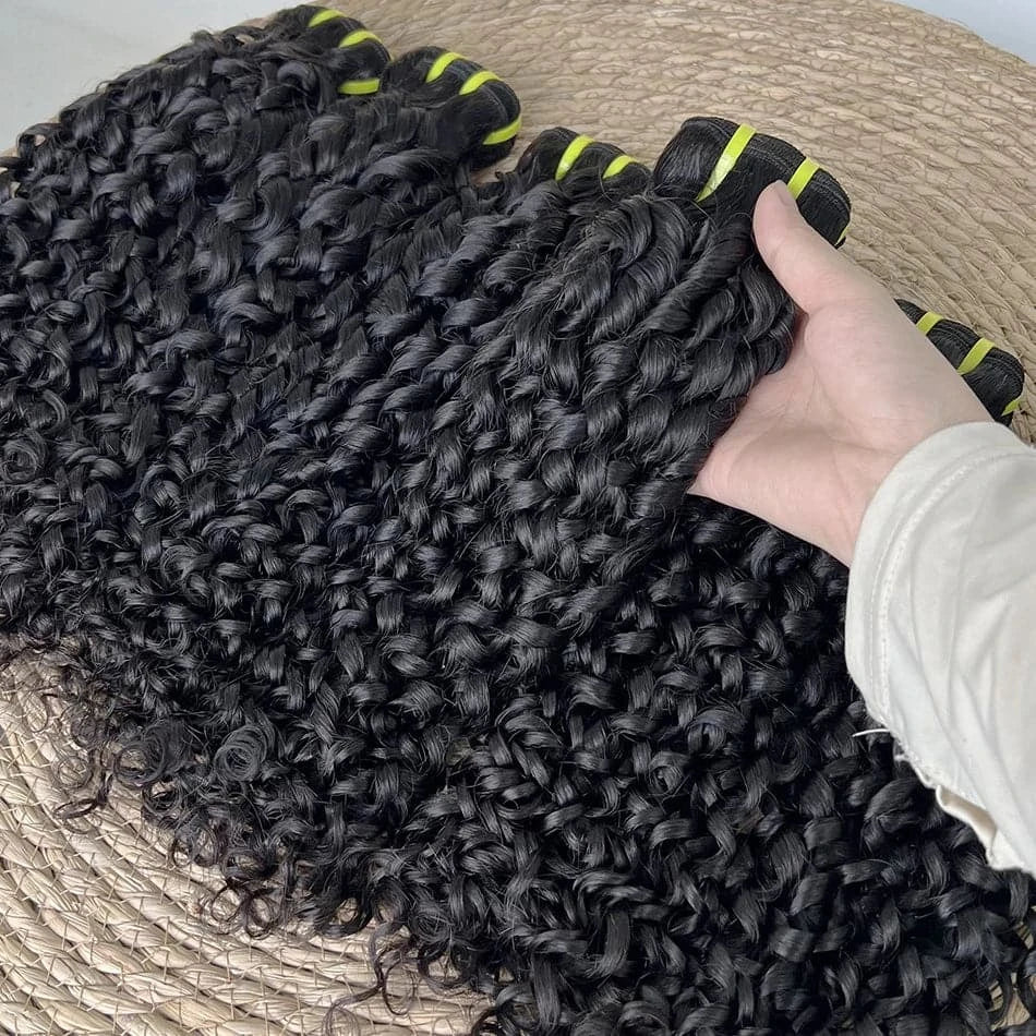 Maki 10A Grade Pixie Curly 100% Raw Human Hair Bundles 10-30 inches Bouncy Curly Hair Weave Extensions - Goodluck Hair