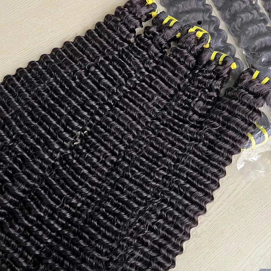 15A Grade Double Drawn Deep Curly Vietnamese Hair Bundles Weave - Goodluck Hair