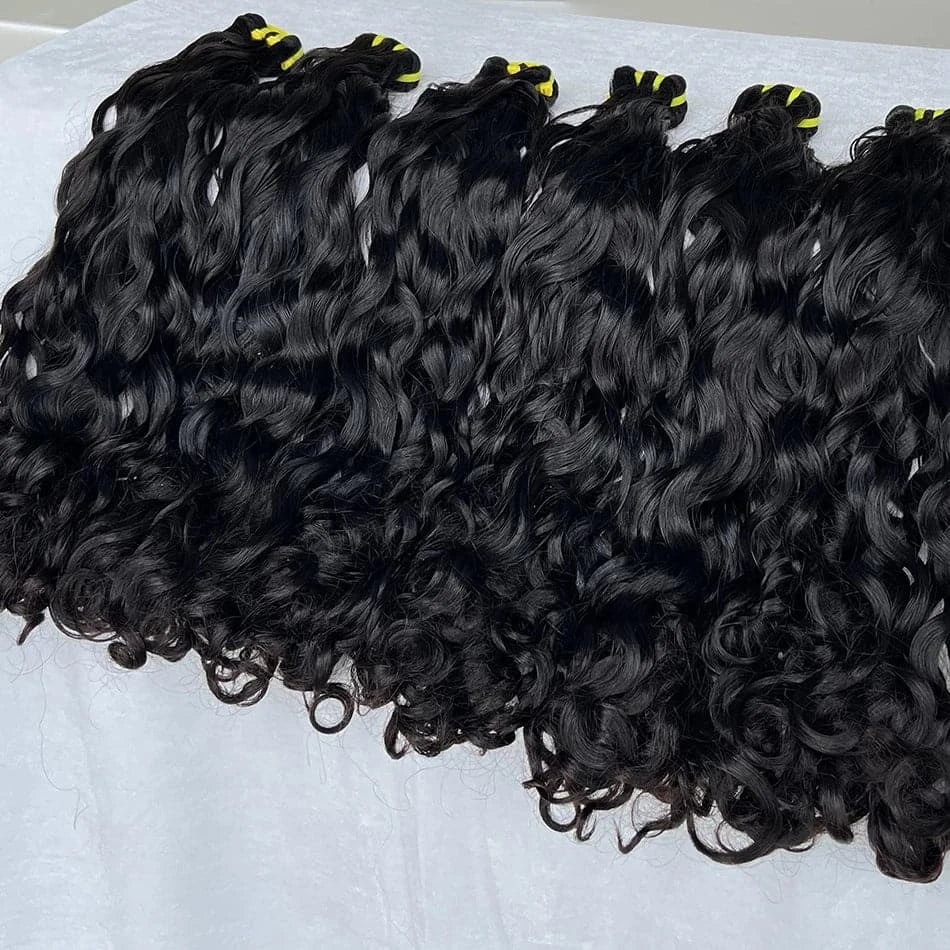 15A Grade Double Drawn Water Wave 100% Human Hair Bundles Extensions - Goodluck Hair