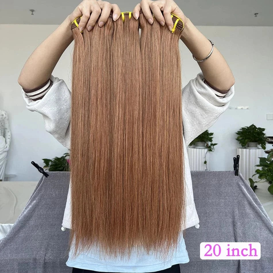 Maki 10A Grade #35 Colored Straight Human Hair Bundles 16-24 Inch 100% Virgin Unprocessed Human Hair Extensions Weave For Women - Goodluck Hair