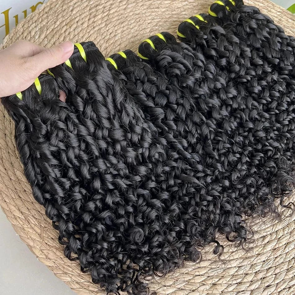 Maki 10A Grade Pixie Curly 100% Raw Human Hair Bundles 10-30 inches Bouncy Curly Hair Weave Extensions - Goodluck Hair