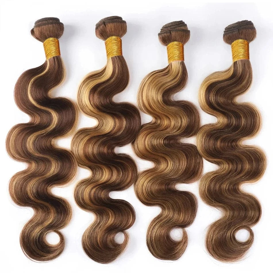 Highlight 100% Human Hair Bundles 4/27 Color Brazilian Hair