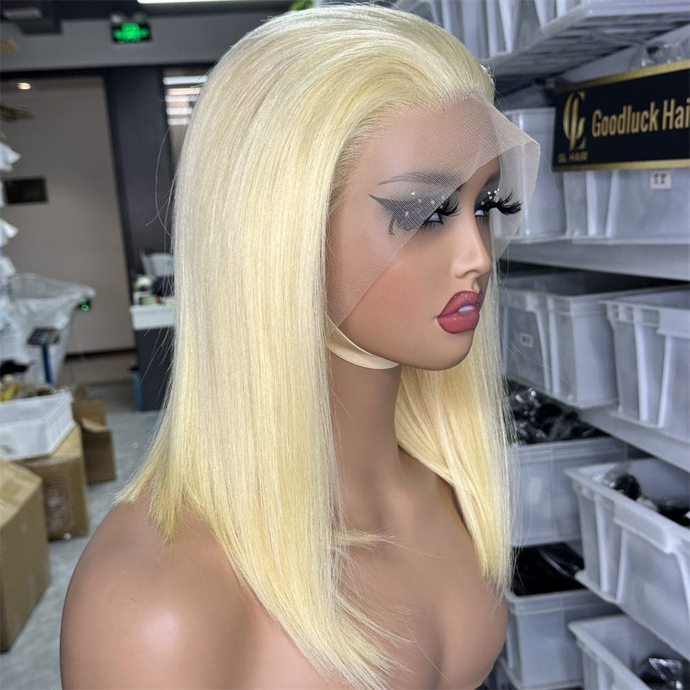 613# Blonde 13x4 Full Frontal Bob Wig For Wholesale - Goodluck Hair