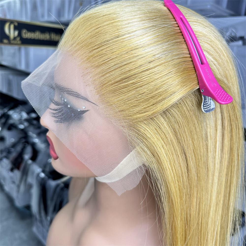 P27/613# Highlight Color 13x4 Full Frontal Bob Wig For Wholesale - Goodluck Hair