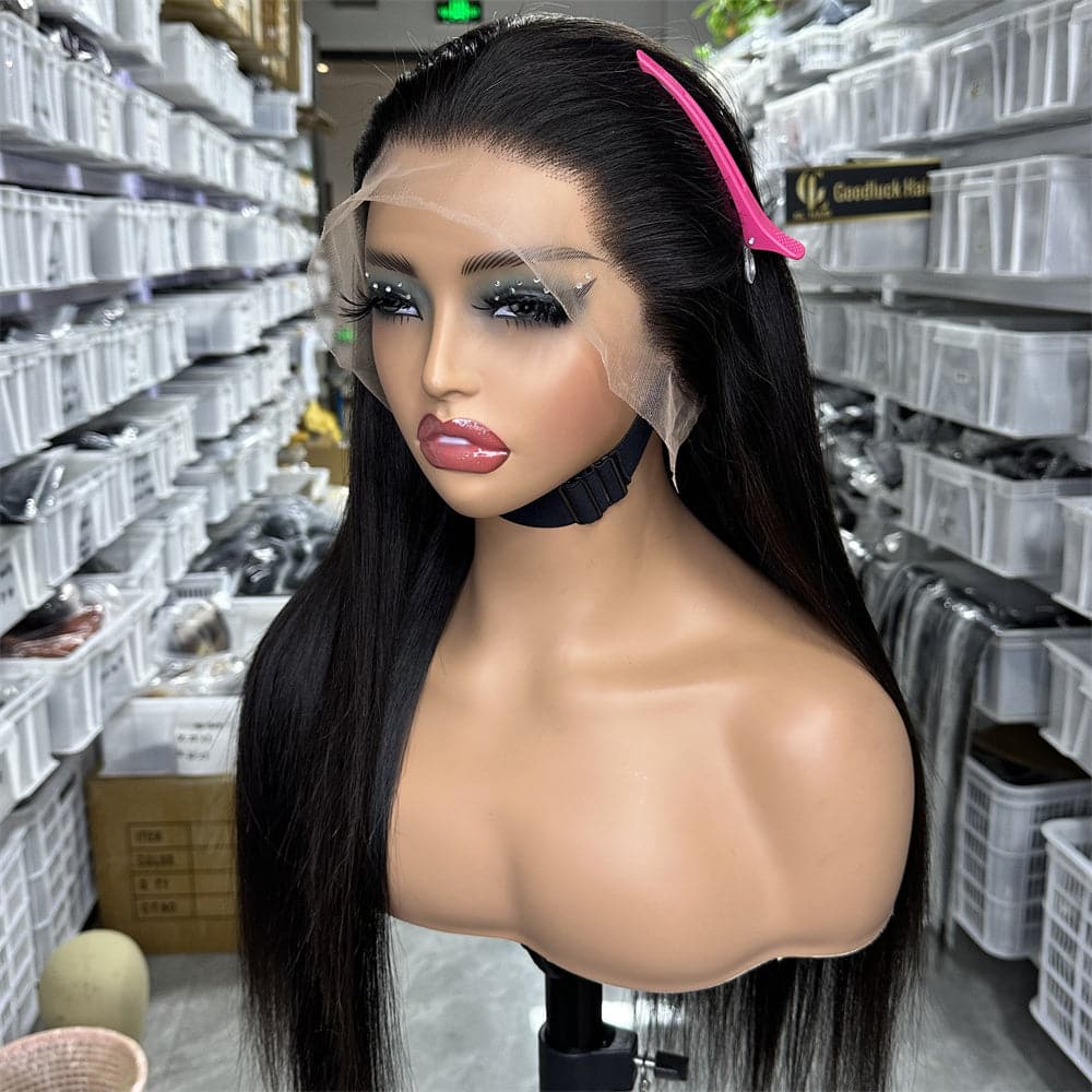 13x4 full frontal 13x4 wig straight 1b - Goodluck Hair