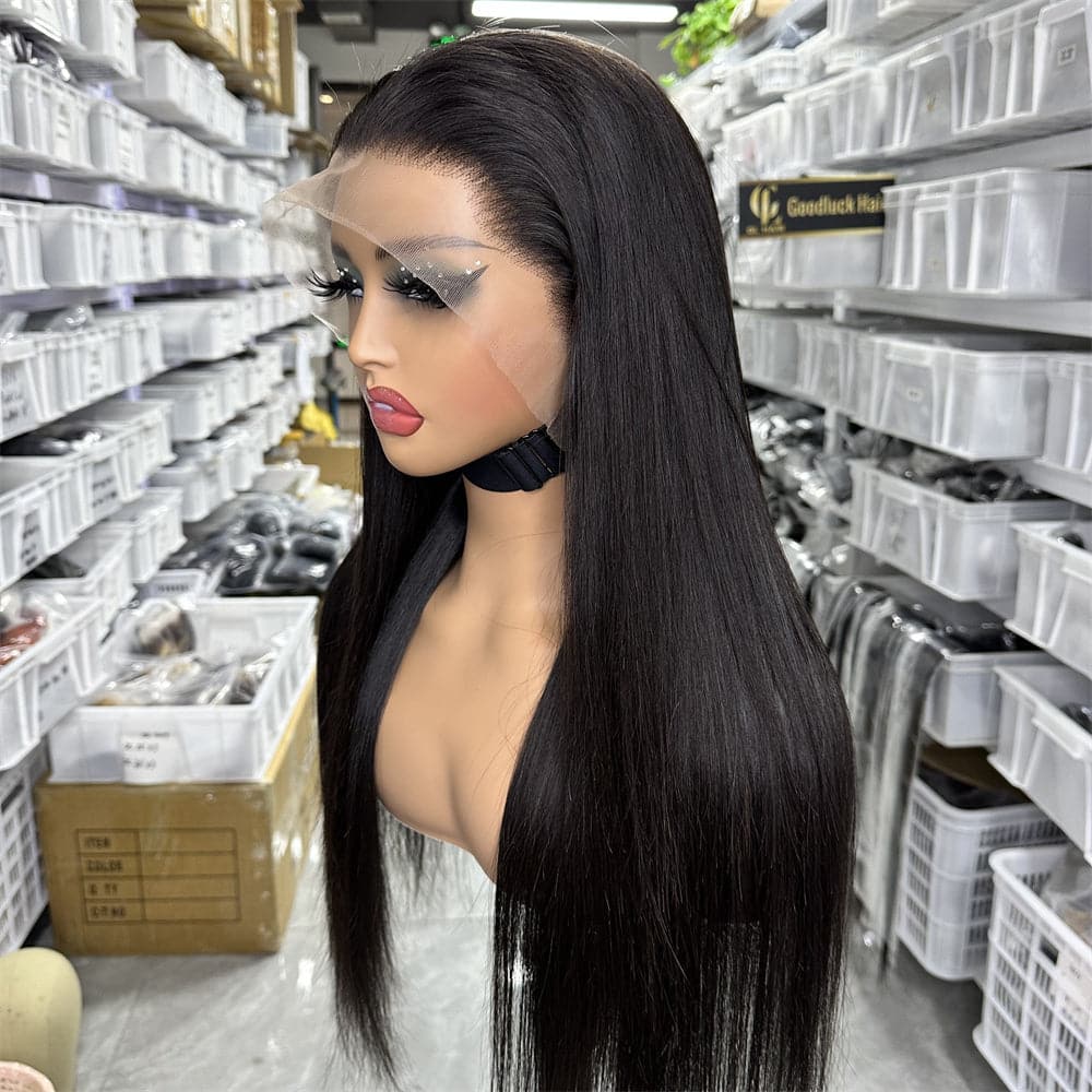 13x4 full frontal 13x4 wig straight 1b - Goodluck Hair