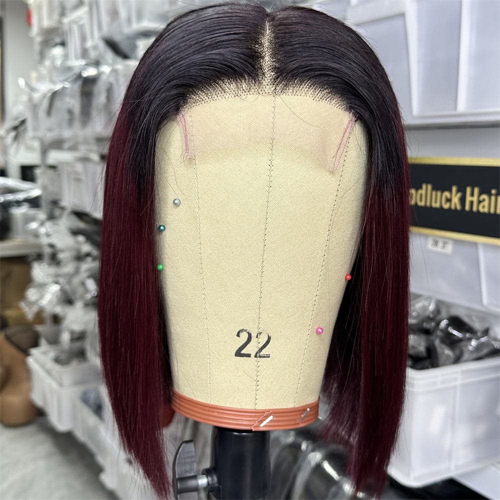 Super double drawn  10 INCH 4X4 Lace Closure bob wig - Goodluck Hair