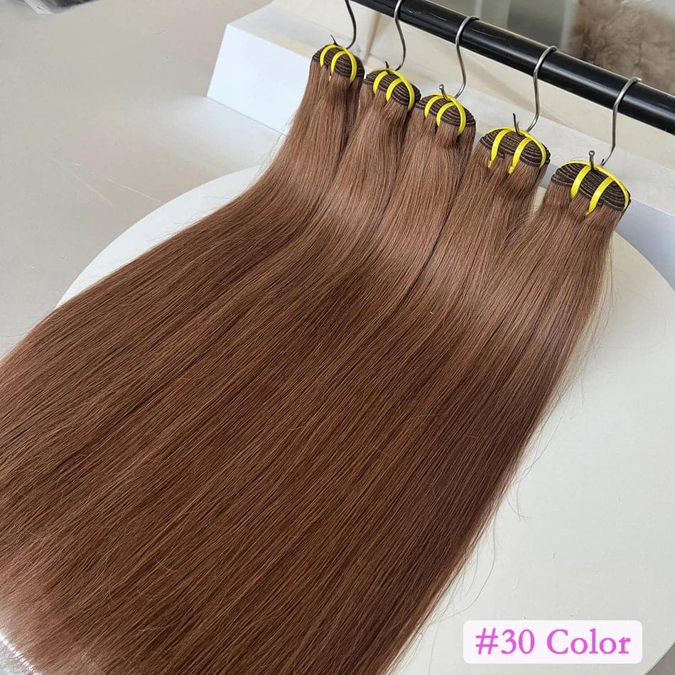 10A Grade #27 #30 Colored Honey Blonde Straight Human Hair Bundles 16-24 Inches 100% Raw Human Hair Extensions Weave For Women - Goodluck Hair