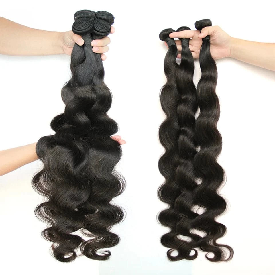 Body Wave Bundles Human Hair Extension Natural Black