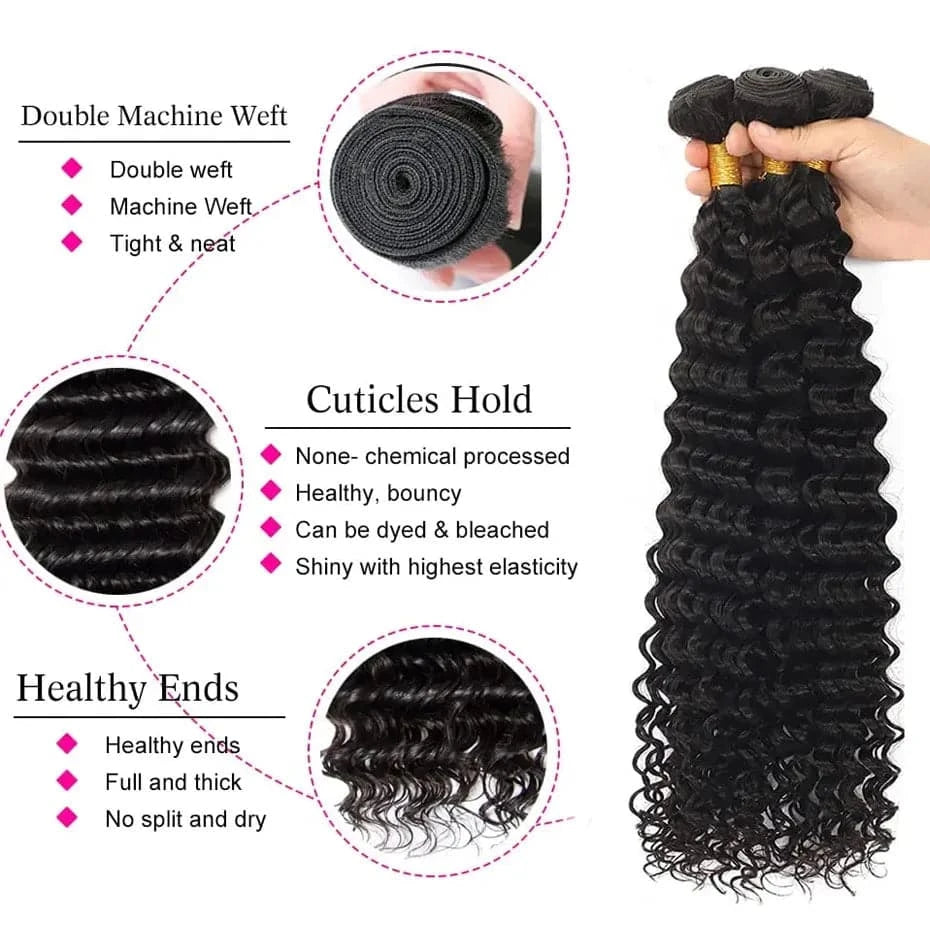 Jerry Curly Human Hair Bundles Brazilian Hair Weaving Natural Human Hair