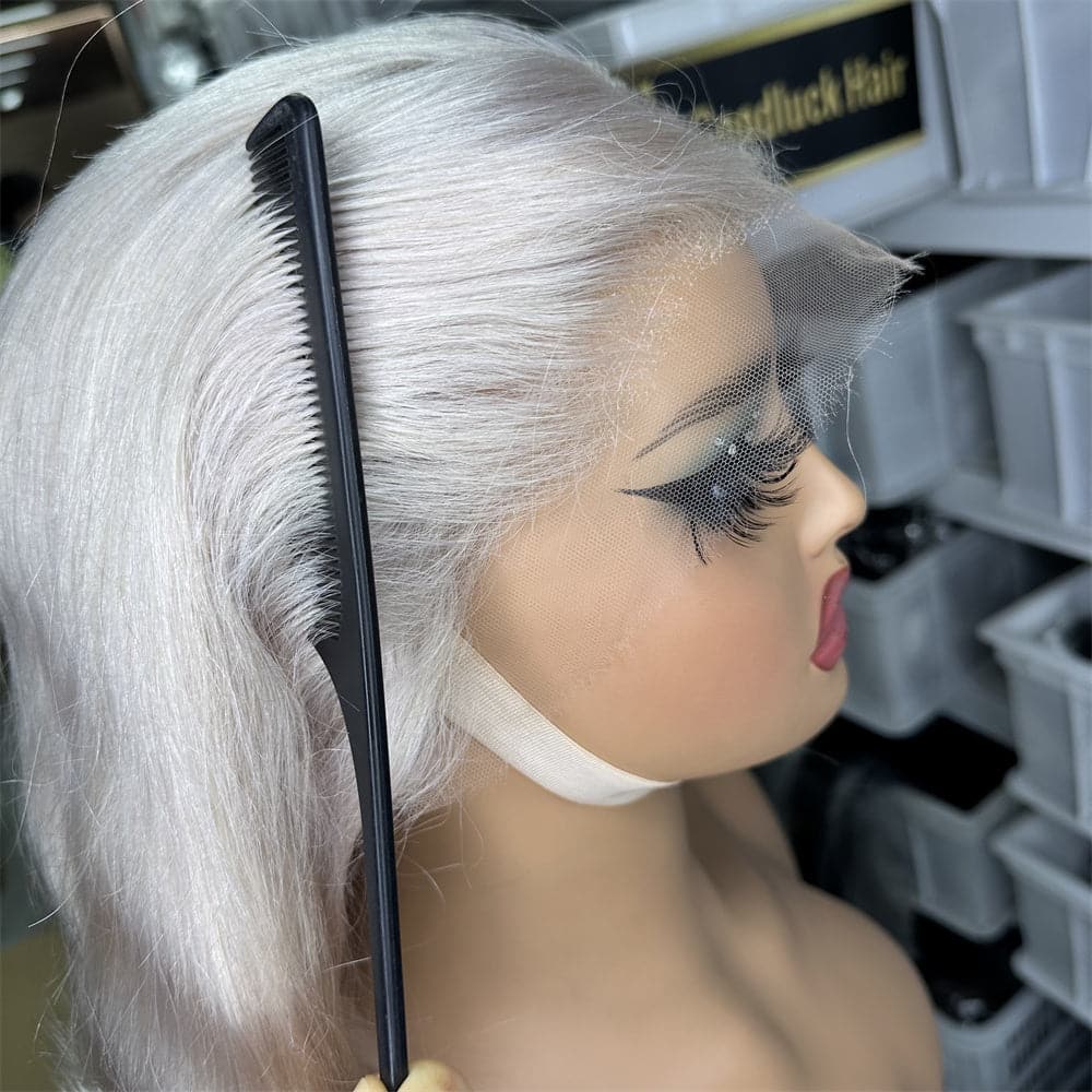 HD Lace 13*4 Full Frontal White 60# Blonde Platium Color Lace Wig - Goodluck Hair