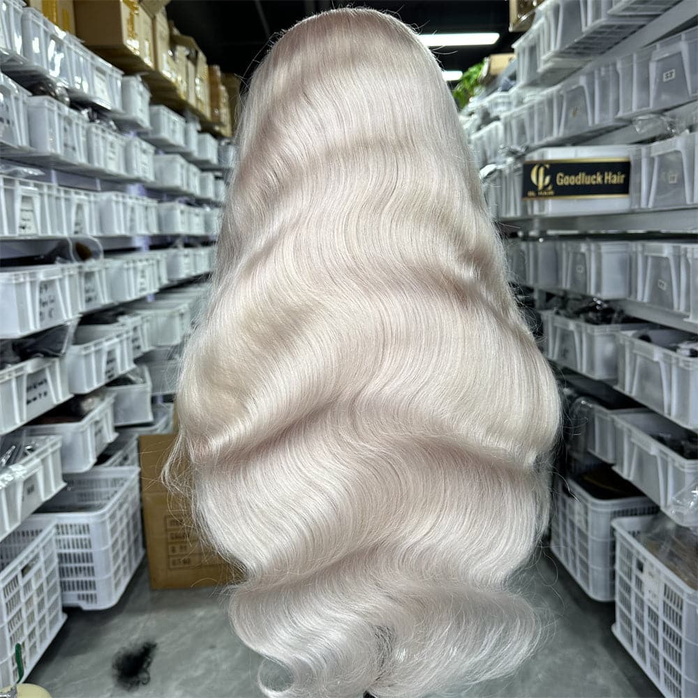 HD Lace 13*4 Full Frontal White 60# Blonde Platium Color Lace Wig - Goodluck Hair