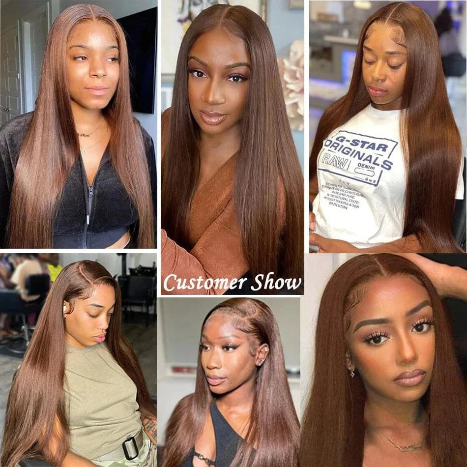 10A #4 Chocolate Brown Bundles Human Hair Colored Straight 100% Human Hair Extensions Brazilian Remy Hair Weave For Women - Goodluck Hair