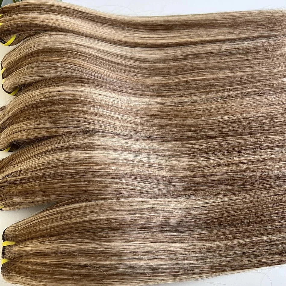 10A Highlight Bundles Human Hair Brown P4/27 Colored Brazilian 30 Inch 100% Straight Virgin Hair Weave Extensions For Women - Goodluck Hair