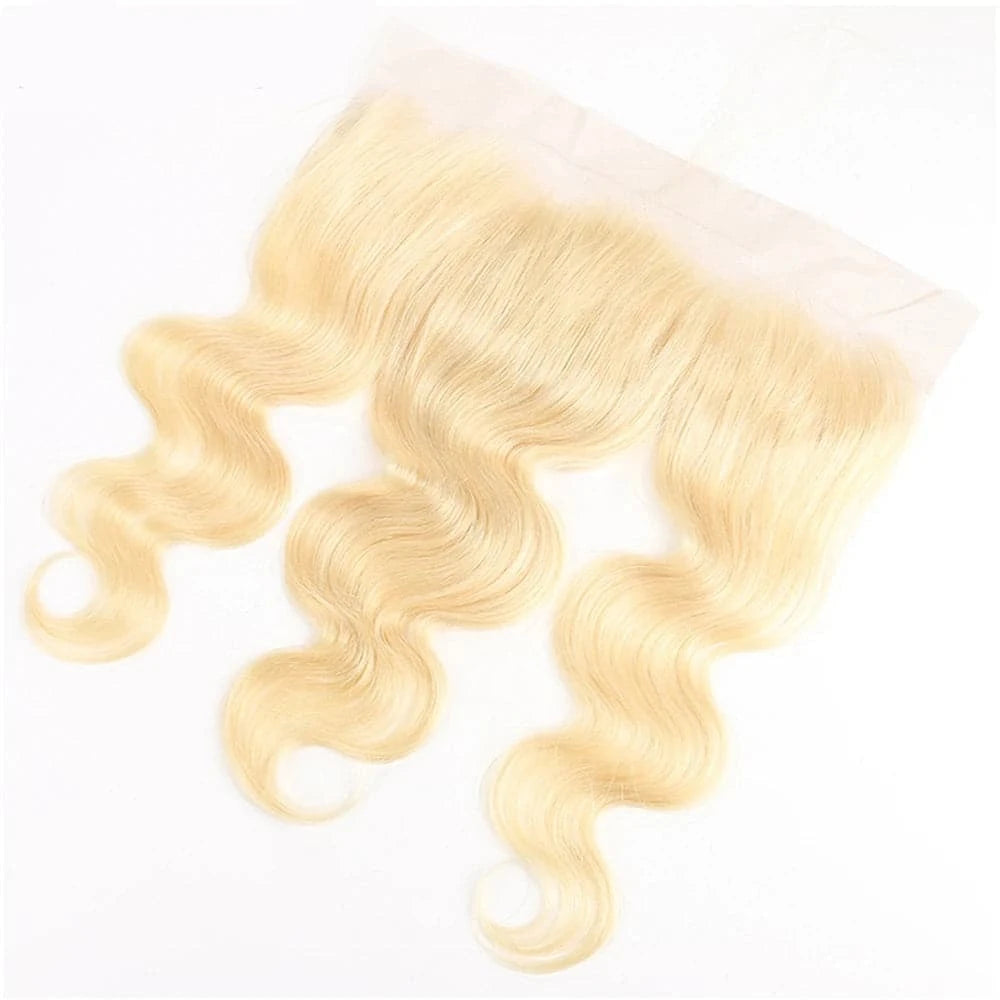 613 Blonde Hair 13x4 Body Wave Lace Frontal Closure Newmi Pre Plucked Natural Hairline Transparent Lace Frontal Melted Well - Goodluck Hair