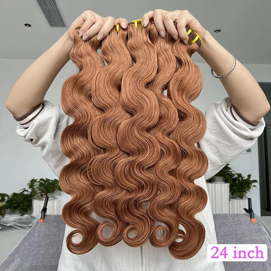 #35 Colored Body Wave 10A Human Hair Bundles 16-24 Inch 100% Virgin Unprocessed Human Hair Extensions Weave For Women - Goodluck Hair