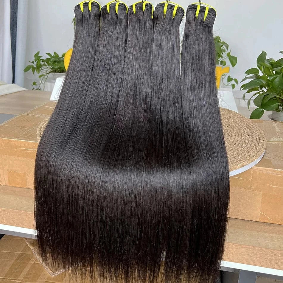 Maki 10A Grade Bone Straight 100% Raw Human Hair Bundles 10-30inches Hair Weave Extensions - Goodluck Hair