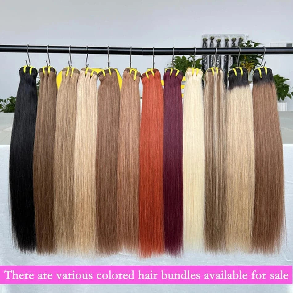 10A Highlight Bundles Human Hair Brown P4/27 Colored Brazilian 30 Inch 100% Straight Virgin Hair Weave Extensions For Women - Goodluck Hair