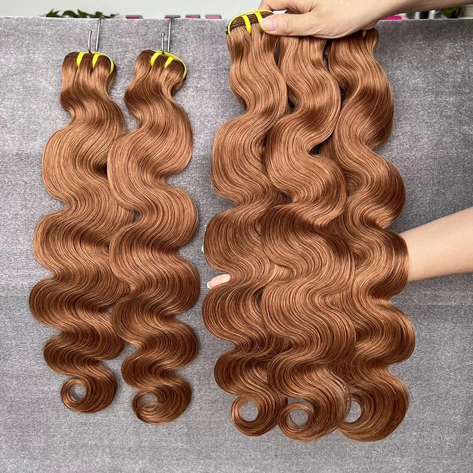 #35 Colored Body Wave 10A Human Hair Bundles 16-24 Inch 100% Virgin Unprocessed Human Hair Extensions Weave For Women - Goodluck Hair