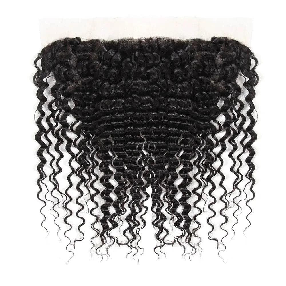 4x4 5x5 6x6 Deep Wave Closure Human Hair Newmi 13x4 13x6 Deep Wave Human Hair Lace Frontal for Women Pre Plucked Natural Color - Goodluck Hair