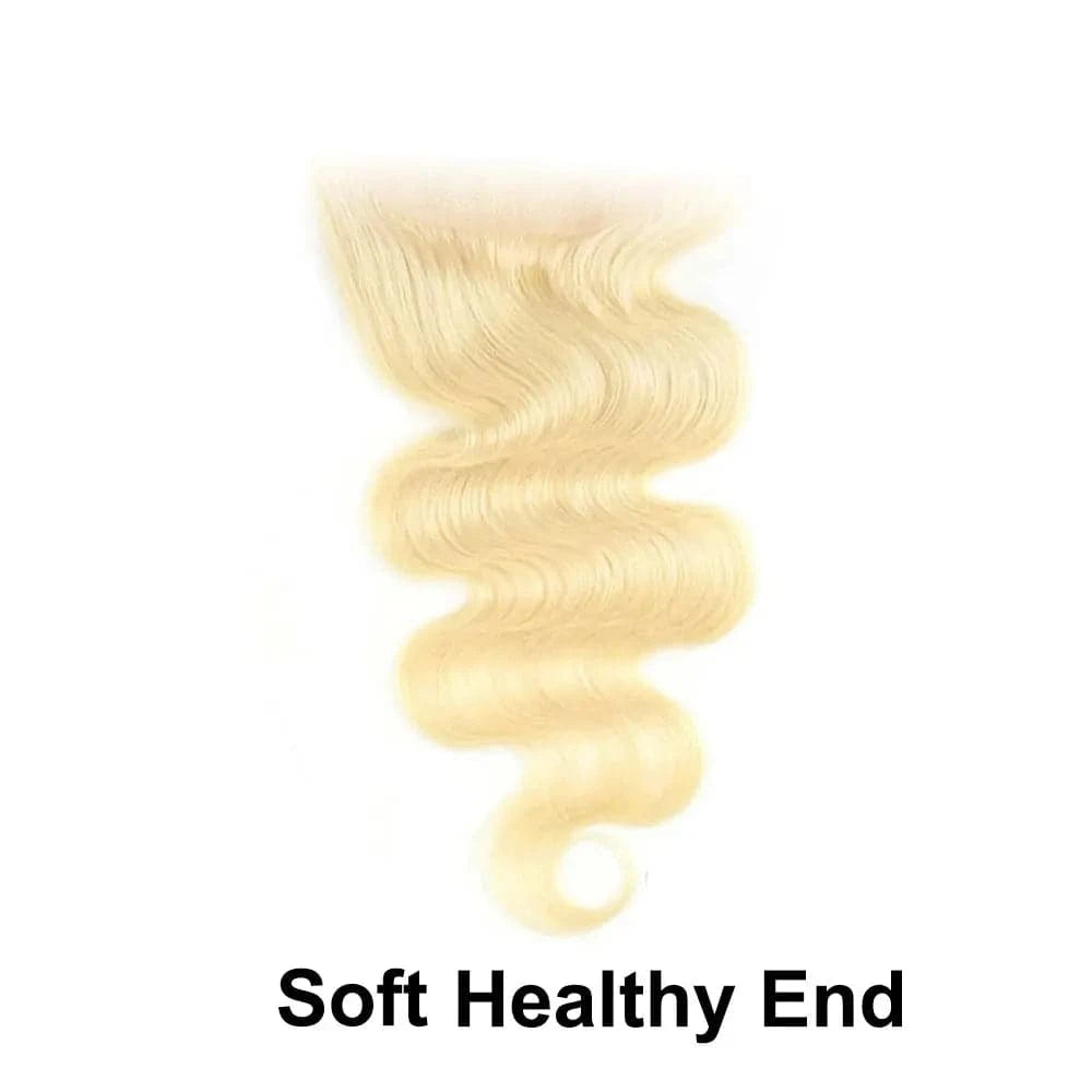 613 Blonde Body Wave Human Hair Lace Closure Pre Plucke 4x4 Tranparent Lace Closure Only 13x4 Lace Frontal Human Hair Extensions - Goodluck Hair