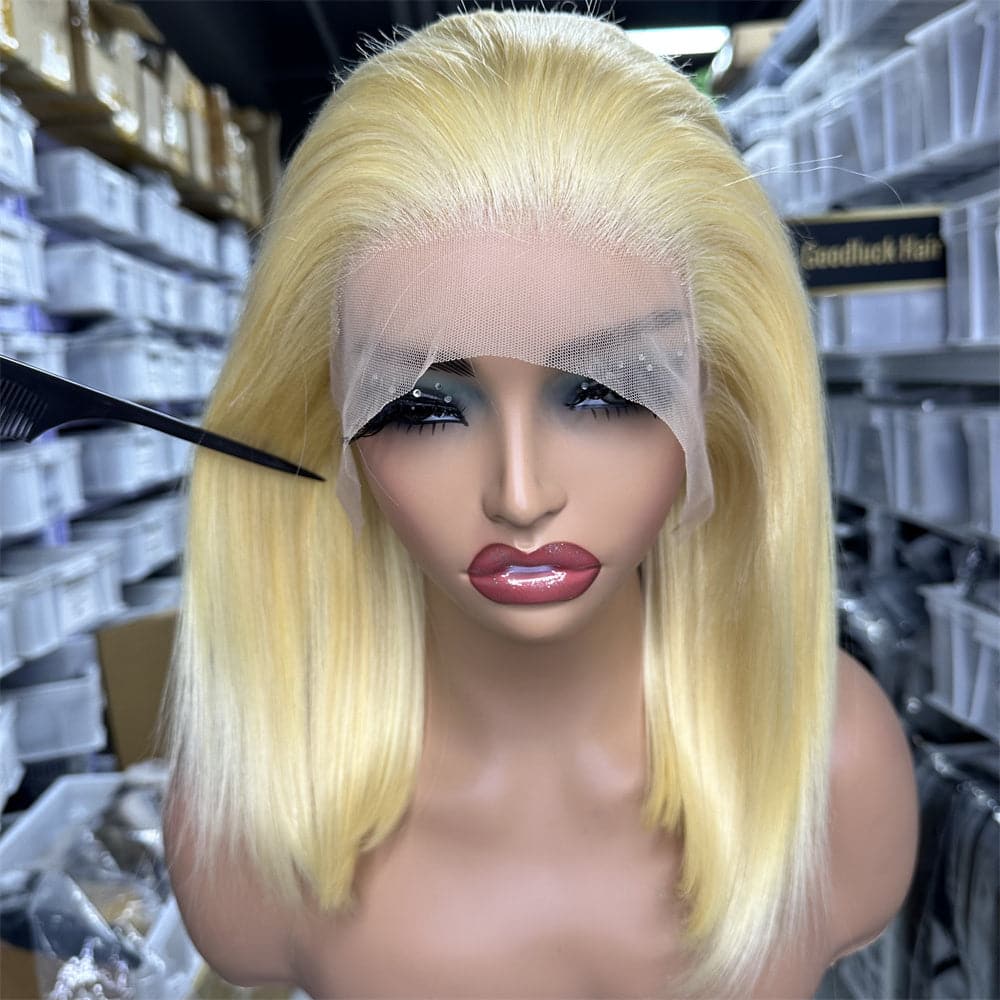 613# Blonde 13x4 Full Frontal Bob Wig For Wholesale - Goodluck Hair