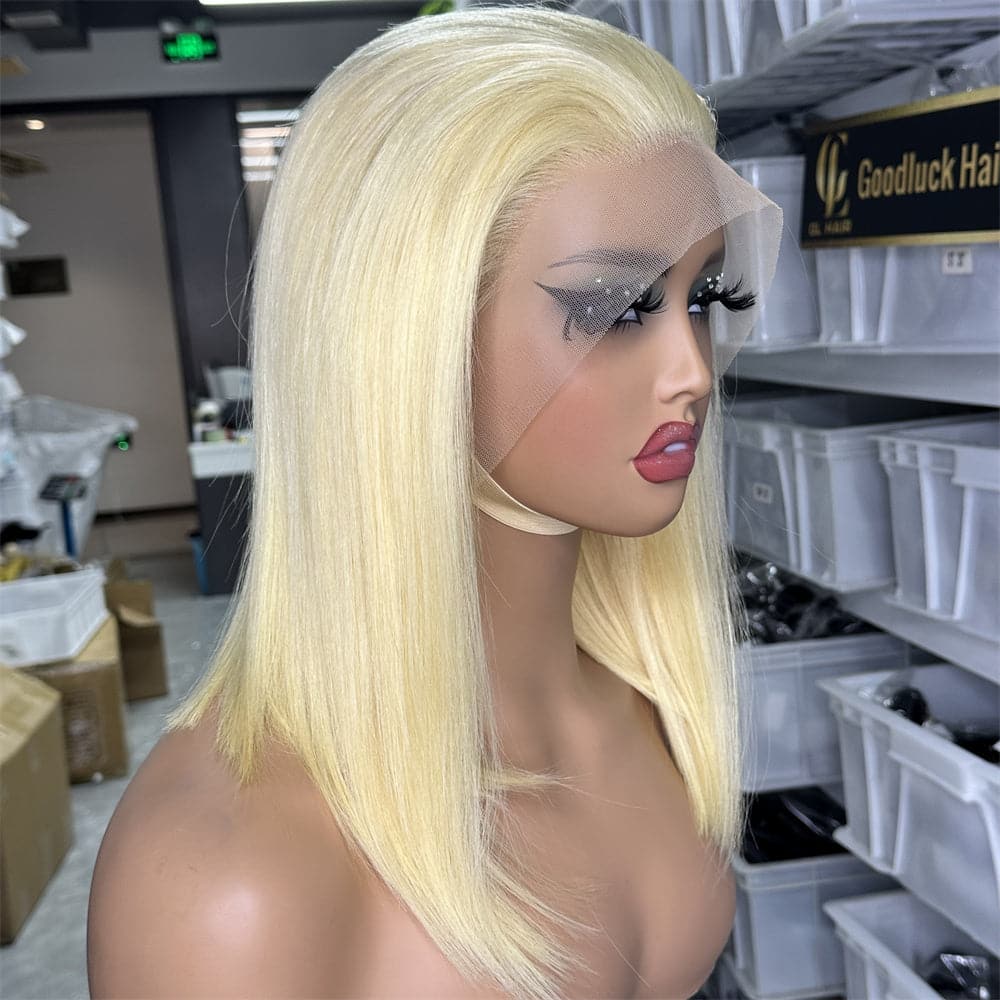 613# Blonde 13x4 Full Frontal Bob Wig For Wholesale - Goodluck Hair