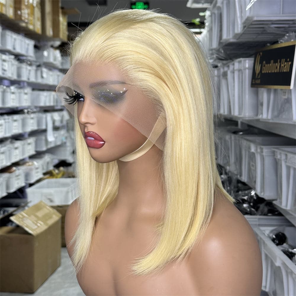 613# Blonde 13x4 Full Frontal Bob Wig For Wholesale - Goodluck Hair